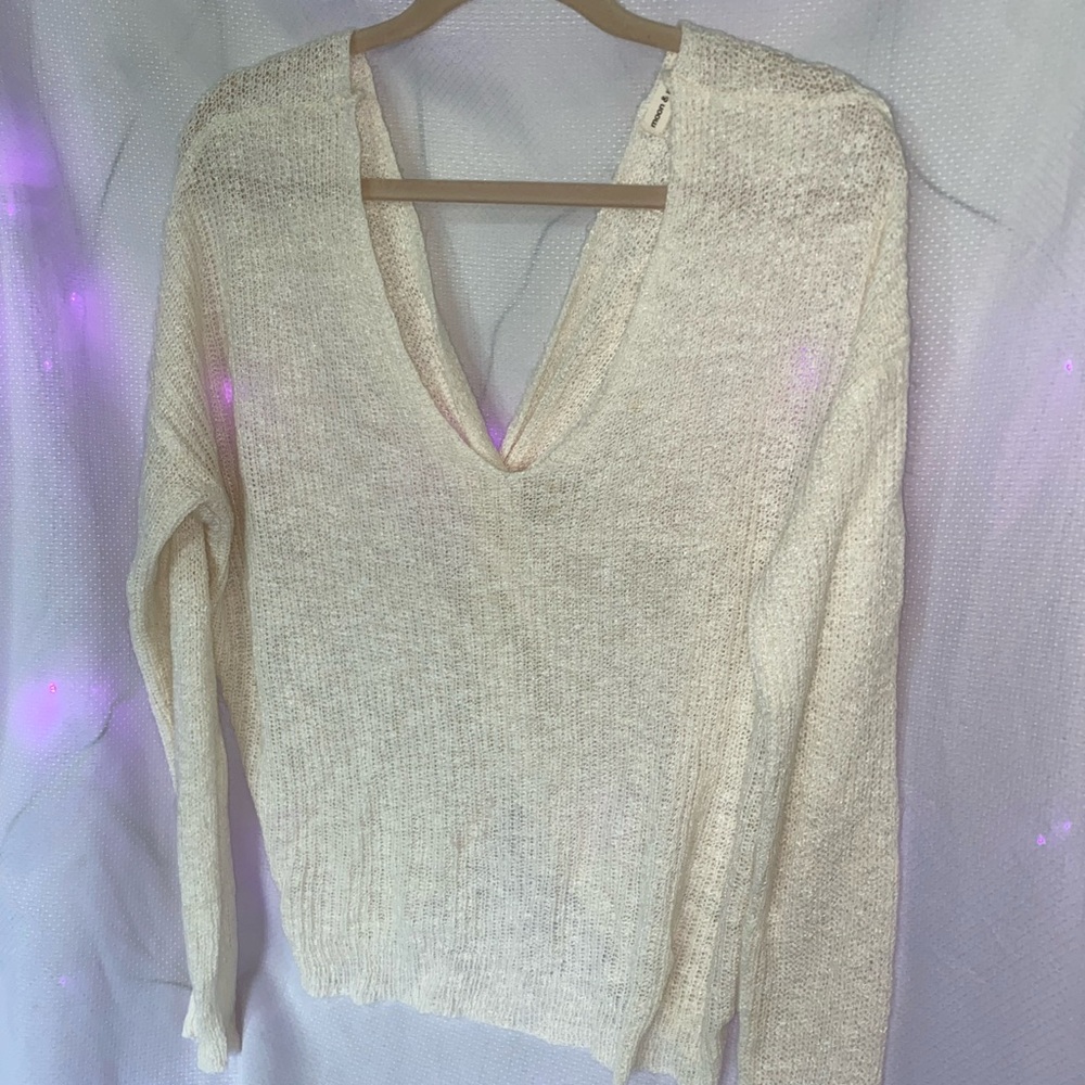 Cozy Cream V-Neck Sweater